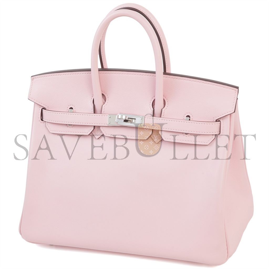 HERMÈS MASTER BIRKIN 25 SWIFT LEATHER 3Q CHERRY BLOSSOM SILVER BUCKLE H049362CK3Q (25*20*13cm)